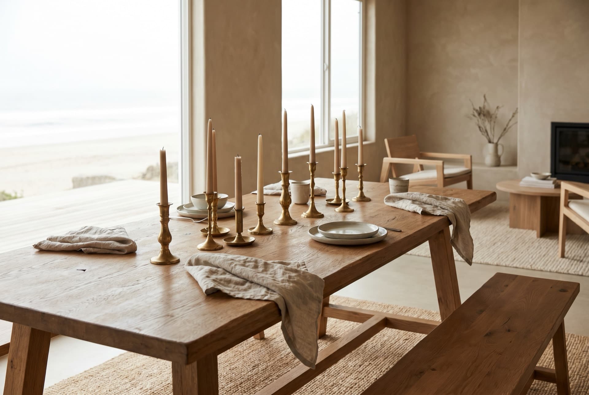 On the long table