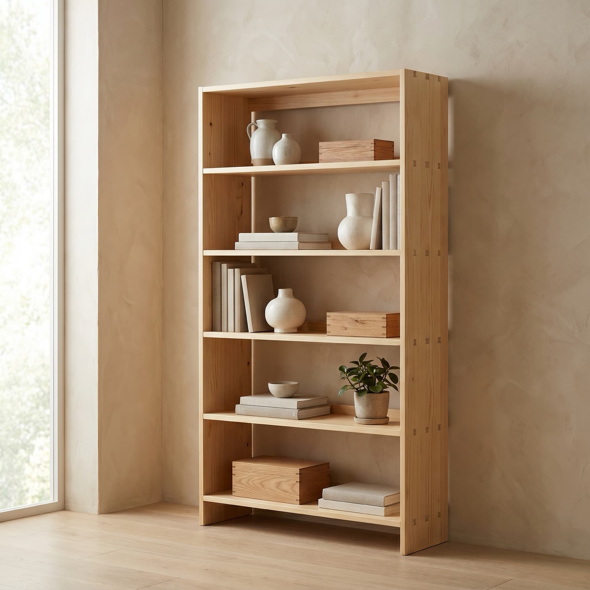 Aino pine bookshelf