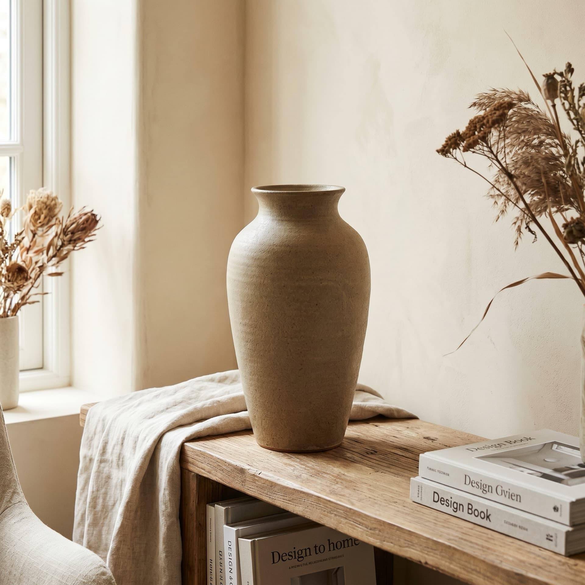 Ceramic vase stoneware tall