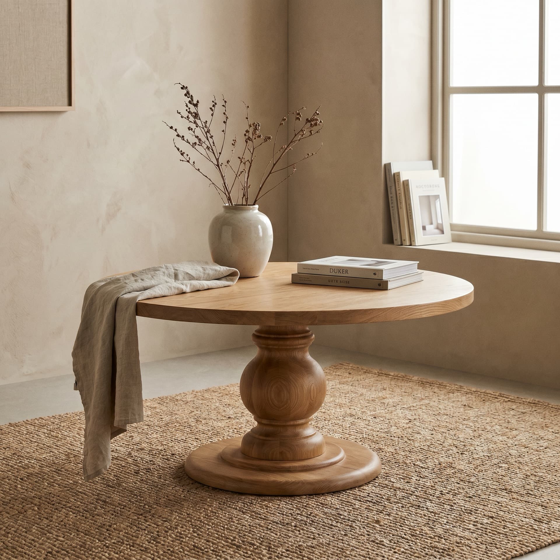 Holm coffee table round oak