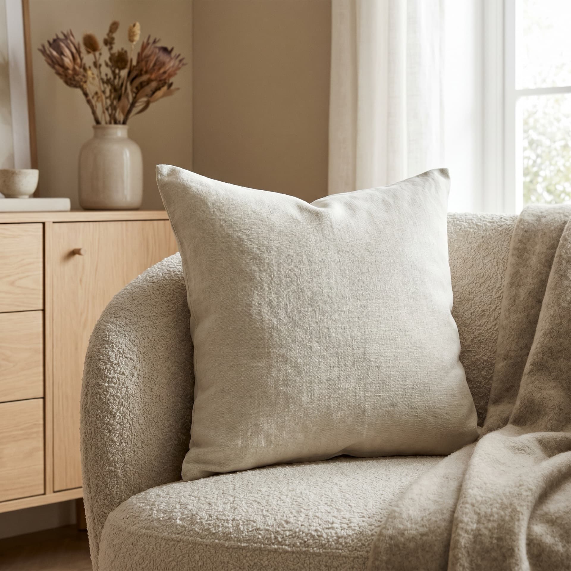 Linen cushion cover