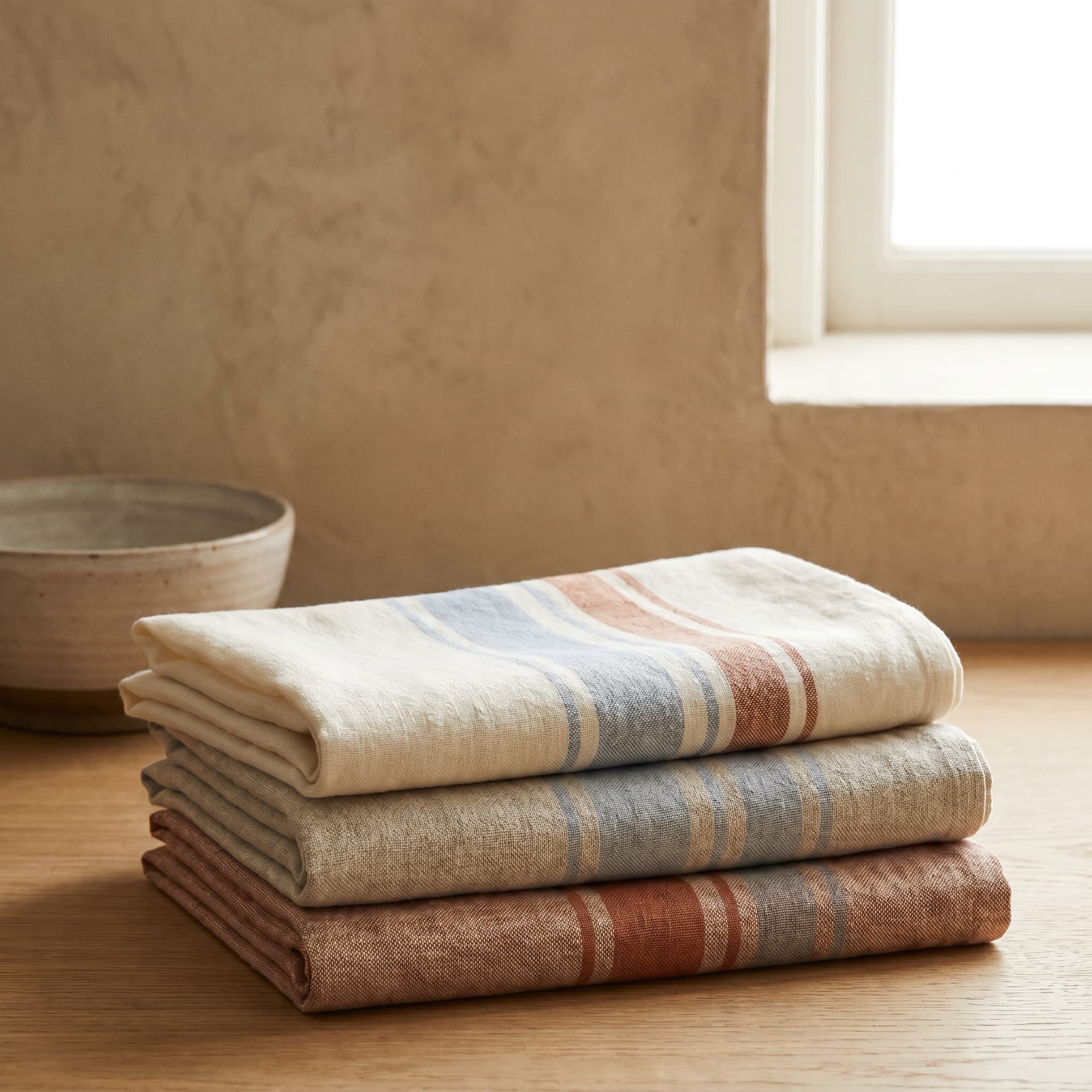 Tea towel set stripe