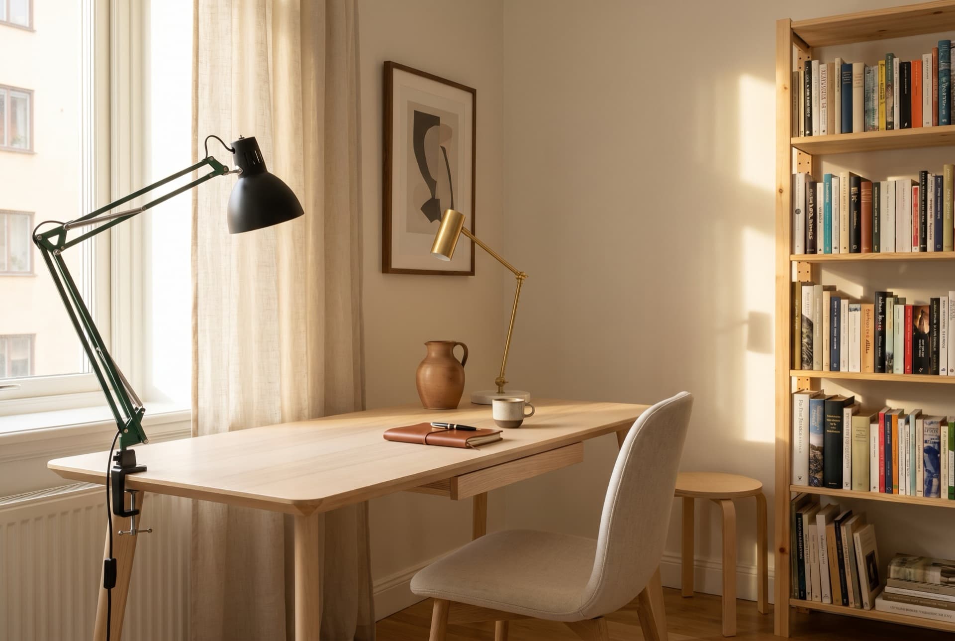 Workshop studio with ash desk