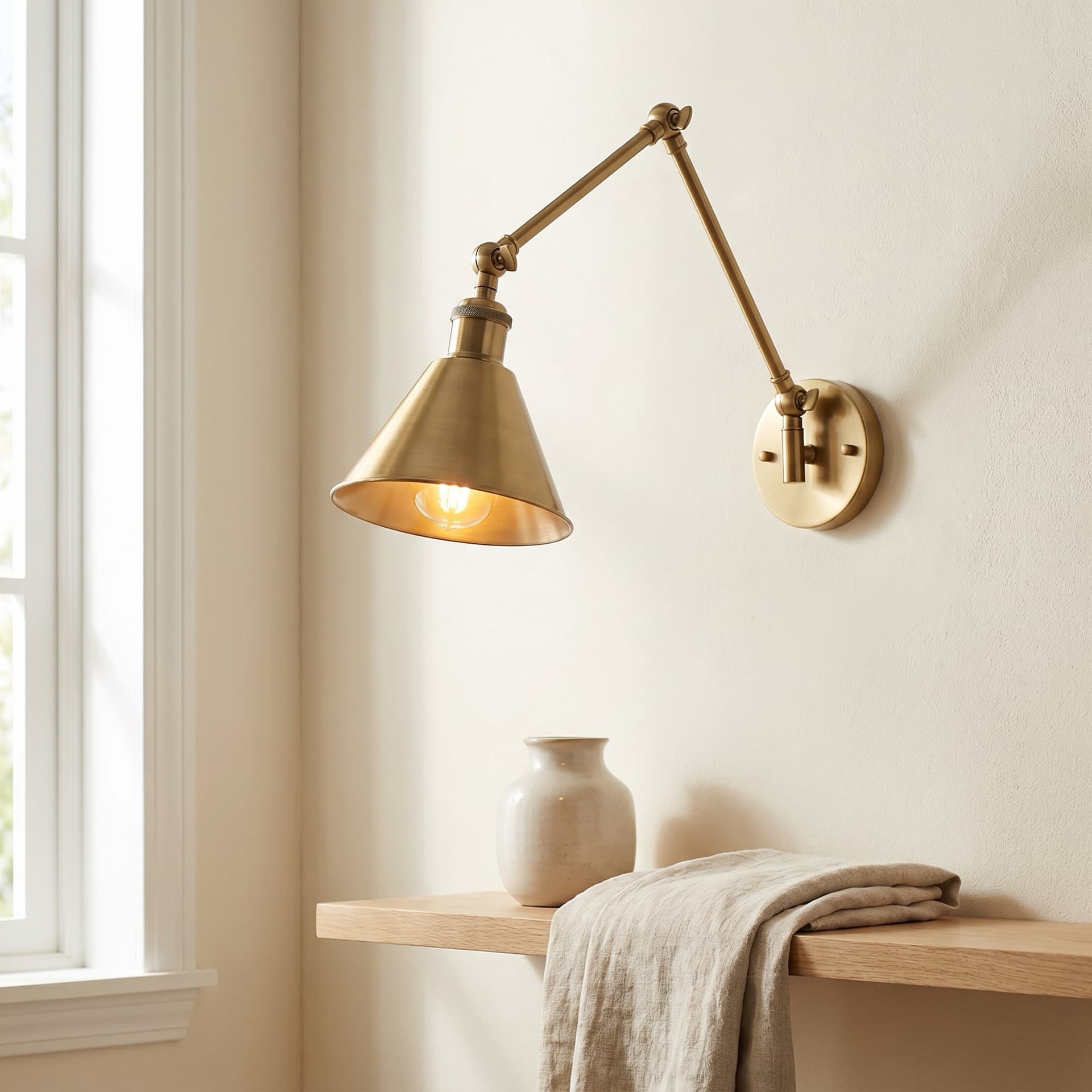 Kjell brass sconce
