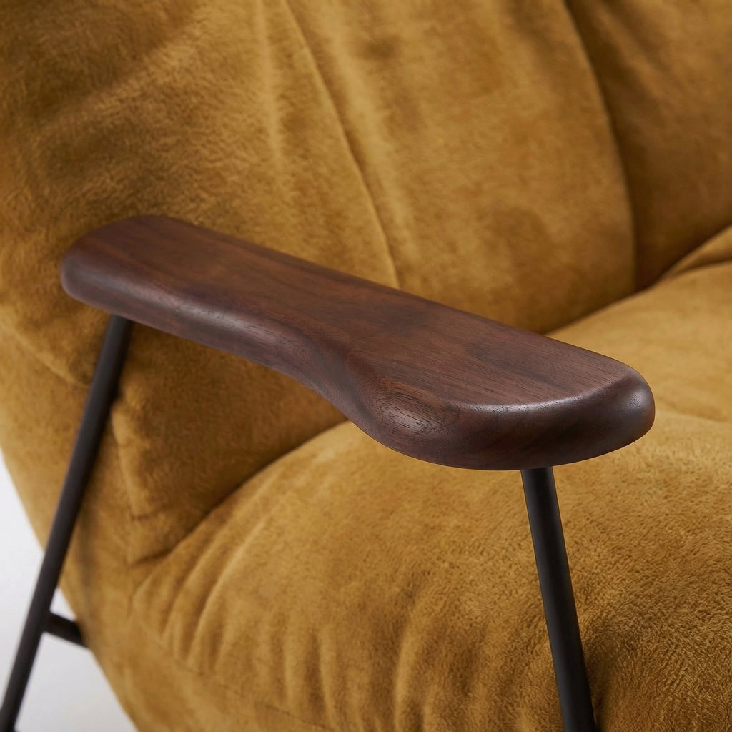 Mustard Leather Rocking Chair – lifestyle scene