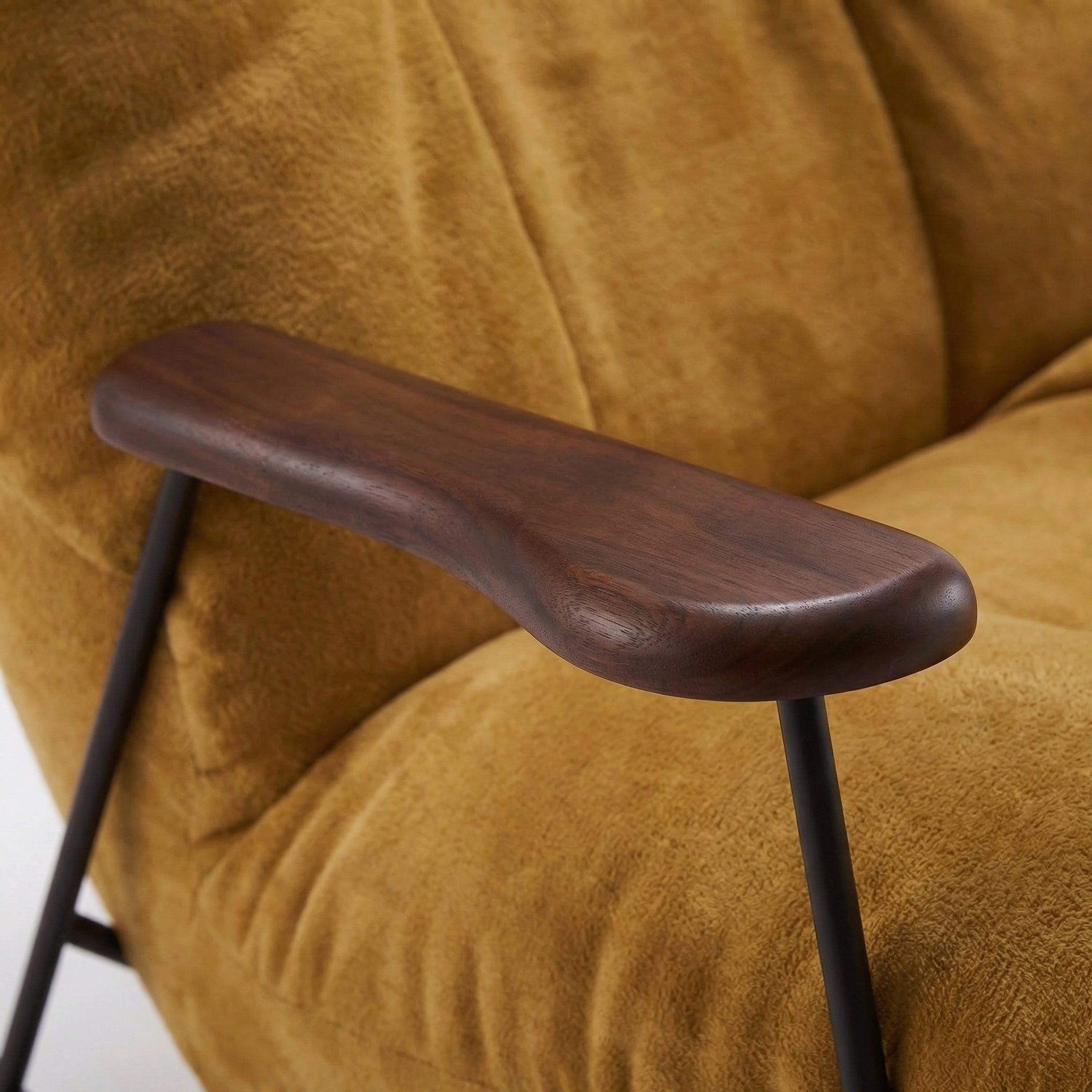 Mustard Leather Rocking Chair – lifestyle scene