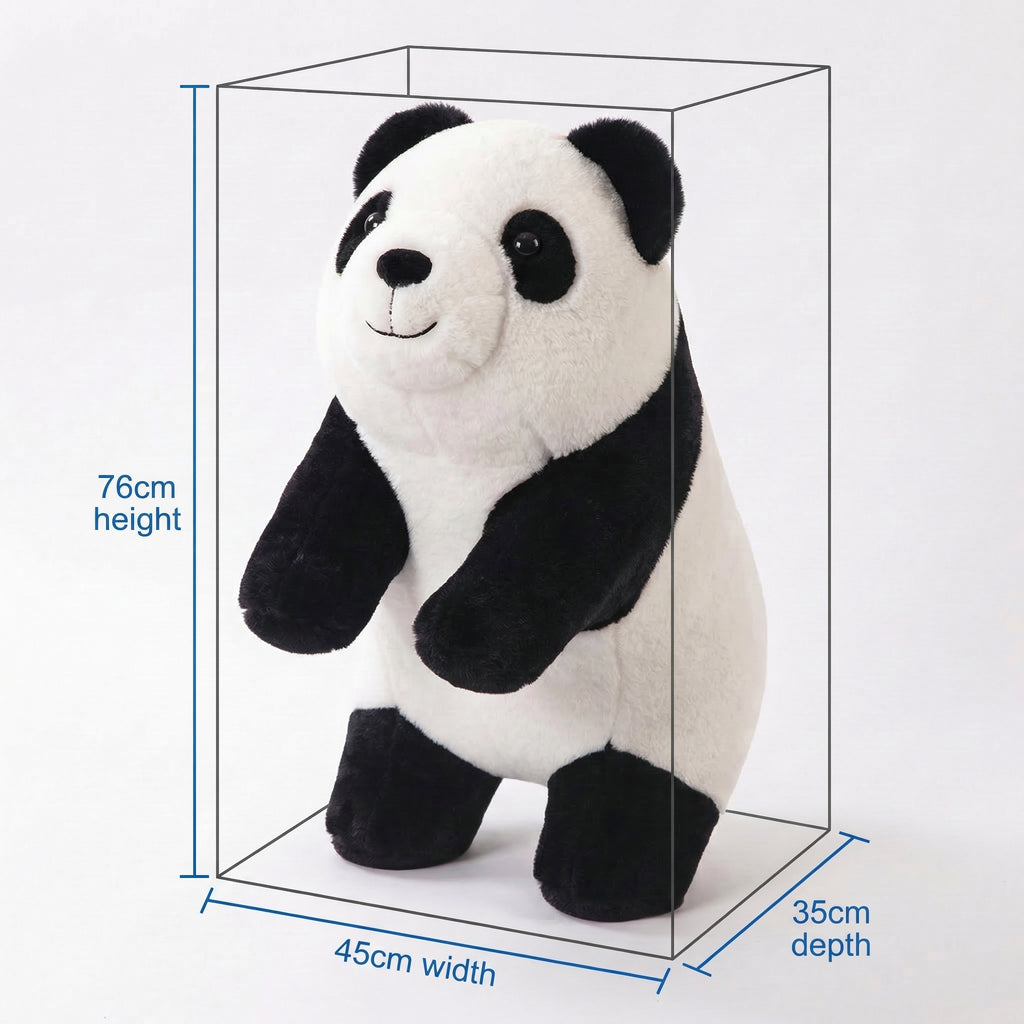 Standing Panda Plush Stool – top view