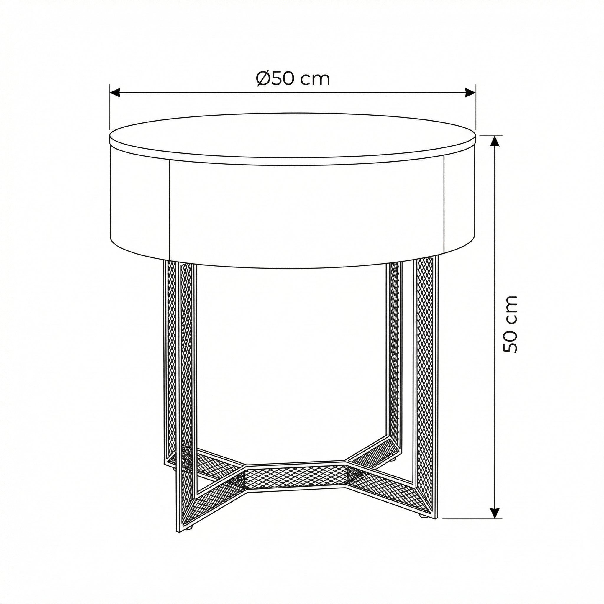 Smoked Wood Round Nightstand – lifestyle scene
