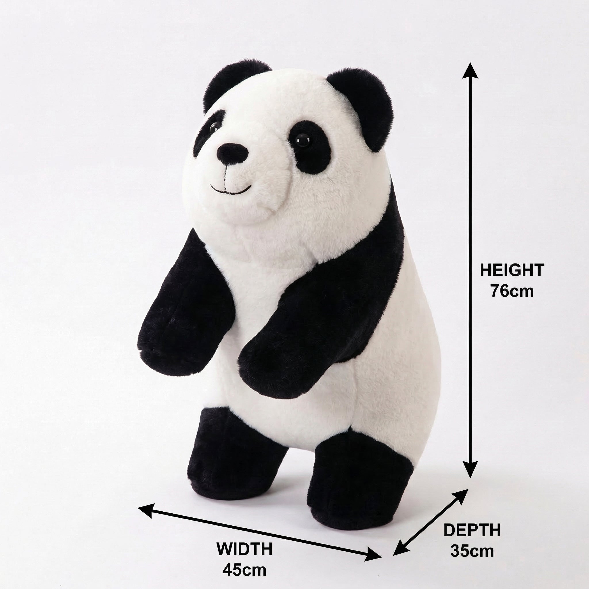Standing Panda Plush Stool – texture detail
