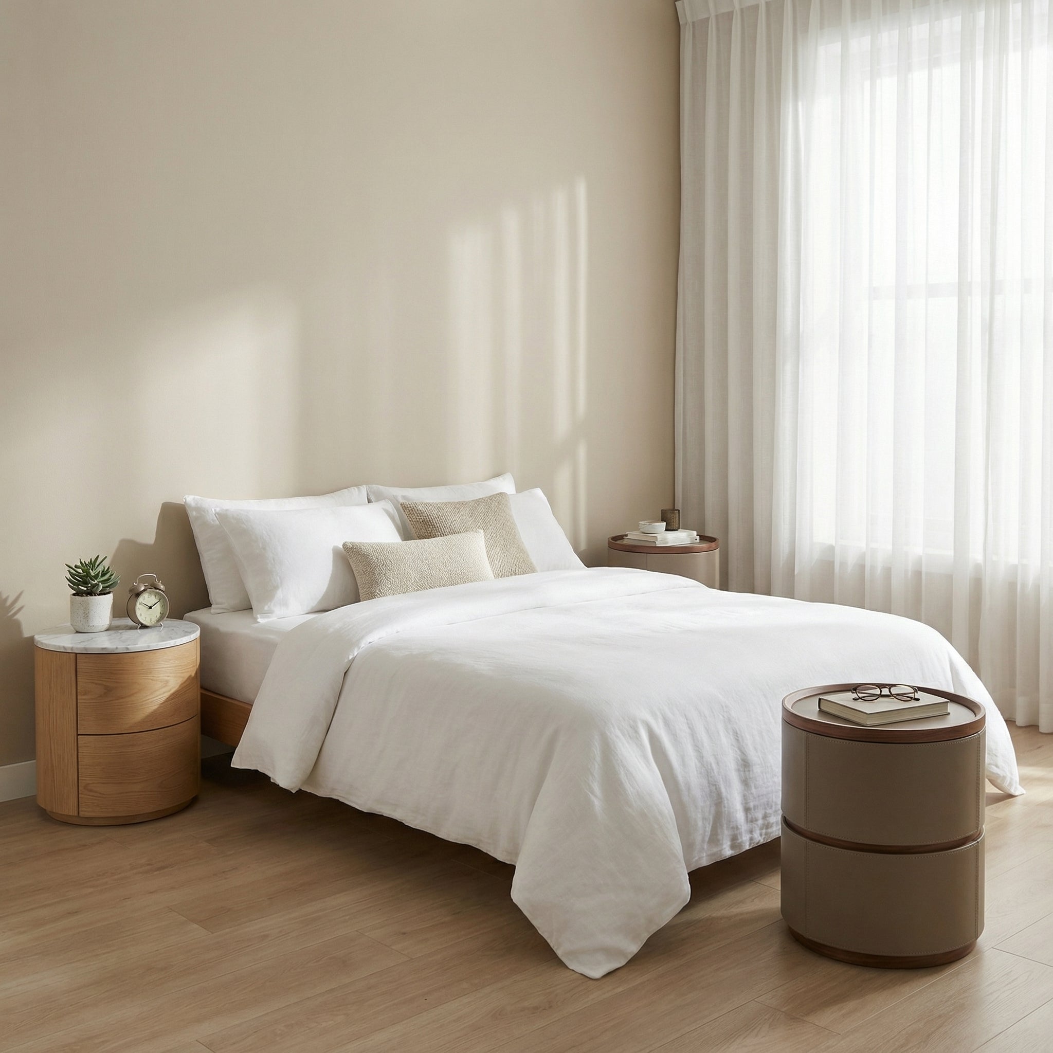 Dual Nightstand Set - full room scene