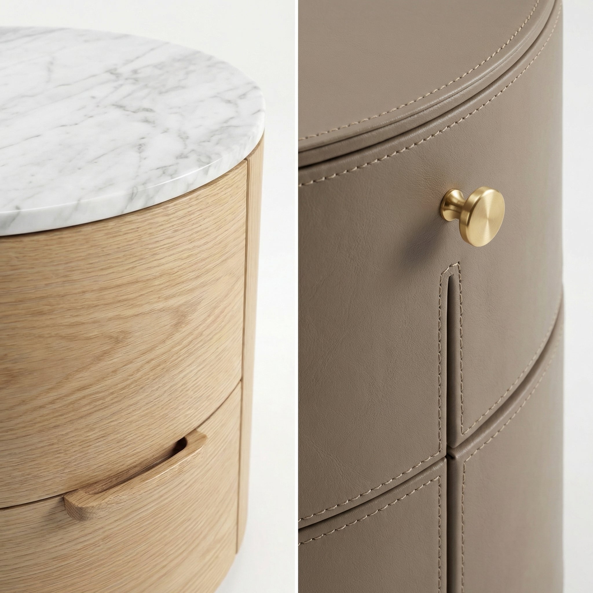 Dual Nightstand Set - material detail macro