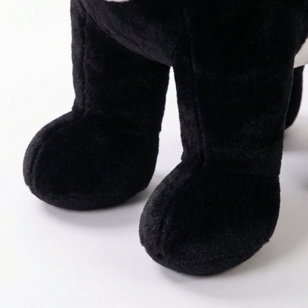 Standing Panda Plush Stool – warm lighting view