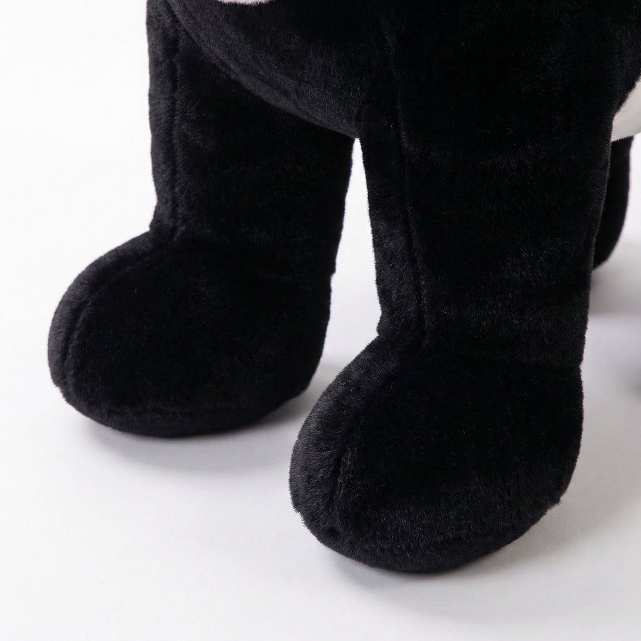 Standing Panda Plush Stool – warm lighting view