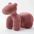Pink Horse Plush Stool – front view